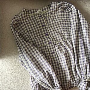 Lilac Gingham Blouse